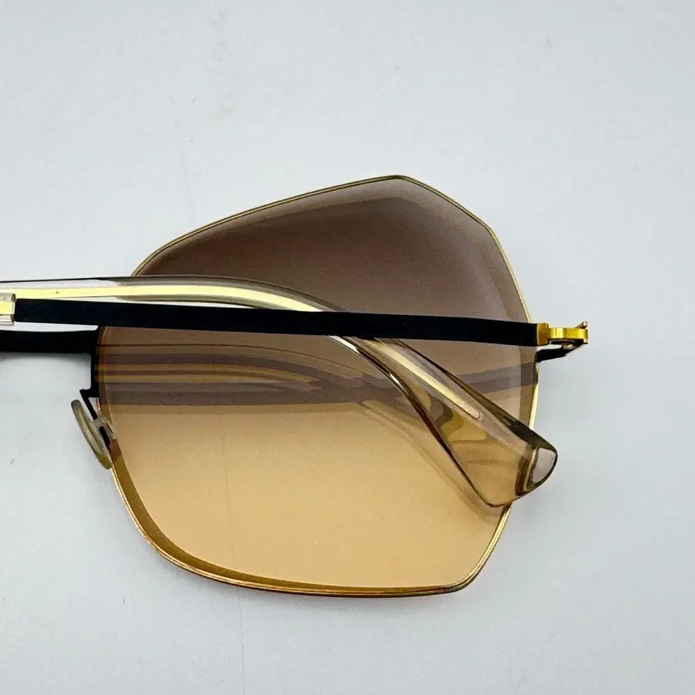 Mykita Sunglasses Studio 10.1 Col 256 Gold Indigo Butterfly Oversized Frame 61mm